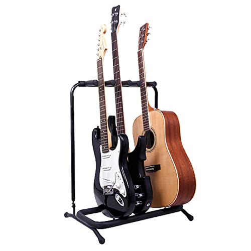 Lqdp Guitare Support 3 Voies Sol Support Guitare, Pliable Accessoires Guitares Rack pour Guitare Basse Électrique… - Les Beatles, Paul McCartney, John Lennon, RIngo Starr, George Harrison Lqdp Guitare Support 3 Voies Sol Support Guitare, Pliable Accessoires Guitares Rack pour Guitare Basse Électrique…