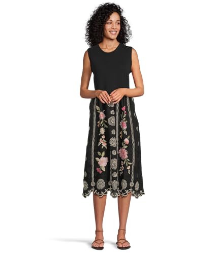 Amazon.com: Johnny Was Women's Mixed Media Tank Dress-Della, Black :  Clothing, Shoes & Jewelry