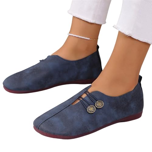 Flats Shoes for Women Round Toe Comfortable Ballet Flats Business Casual Work Slip On Dress Mary Jane Shoes Casual Dressy Walking Fashion Loafer Lightweight Breathable Outdoor Footwear2