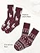Juclise Alpaca Wool Socks for Women Winter Heavyweight Crew Hiking Boot Thermal Warm Thick Cold Weather Breathable (US, Alpha, Large, Regular, Alpaca Dark Red + Christmas Red（Christmas Limited）)