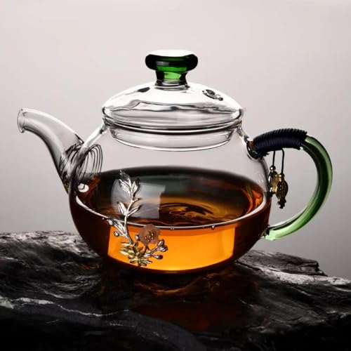 Théière en verre résistante à la chaleur 260 ml petite taille pour infusion