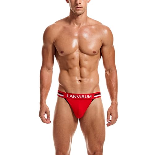 Men's Sexy Jock Straps Underwear Hollow out Athletic Supporters Jockstrap Cotton Mid Rise Men's Underpants3