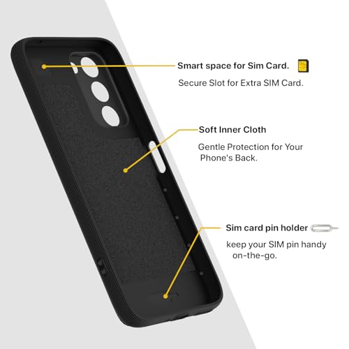 Image of Pikkme Back Cover for Realme P4 Lite 5G Camera Protection 3D Hexa Cube Design Silicone Protective Bumper Case (Black)