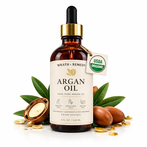 Wrath and Remedy Organic Argan Oil 4OZ glass bottle