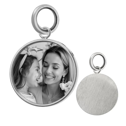 Custom Charm Personalized Laser Engraved Photo Pendant Dangle Bead For European Charm Bracelets