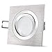 Produktbild SSC-LUXon LED Einbaustrahler QF-2 quadratisch & schwenkbar - inkl. Milky LED GU10 5W 230V warmweiß - Einbauspot Alu gebürstet