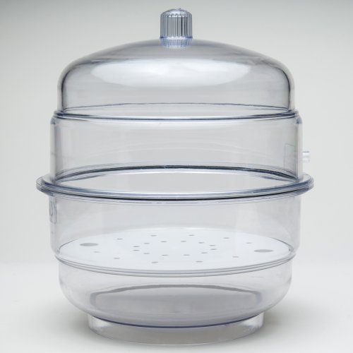 Sp Bel-Art "Space Saver" Polycarbonate Vacuum Desiccator With Clear Polycarbonate Bottom; 0.31 Cu. Ft. (F42027-0000) #TOP1