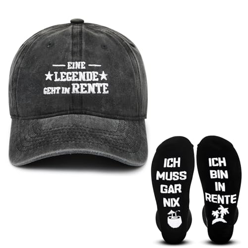 SATINIOR 2 Piezas de Regalos de Cumpleaños para Hombres 1 Sombrero 1 par de Calcetines(Se Jubila)