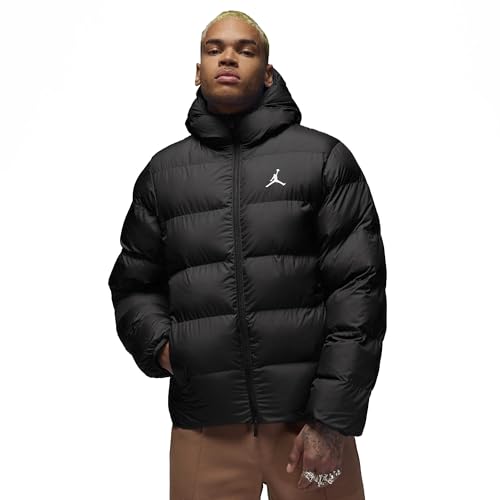 NIKE Jordan Brooklyn Puffer Herren Winterjacke Farbe: Schwarz/Weiß (010); Größe: XL