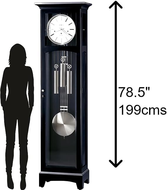 Albert Contemporary Black Floor Clock