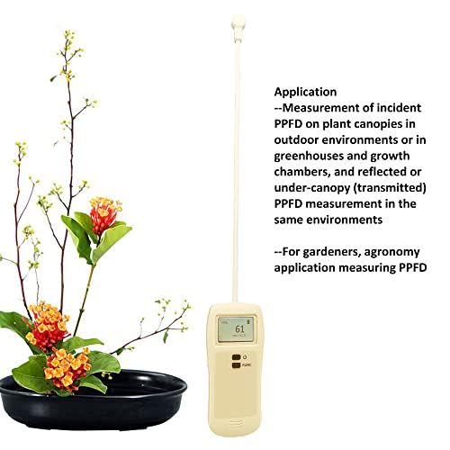Quantum Par Meter With 17 Inches Bendable Gooseneck Par Sensor, Built In Dli And Scan Mode Accurate For All Light Sources, Grow Light Meter, Indoor/Outdoor Plants Meter #TOP6