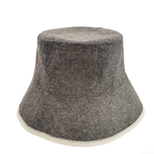 Besttoolifes Felt Sauna Hat, Wool Felt Material, Heat-Insulating and Absorbent, Fisherman Style Cap, Quick-Drying, Protects Hair, For Sauna and Steam Room Use(Gray)