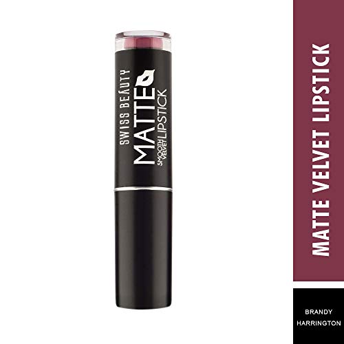 Image of Swiss Beauty Creamy Matte Smooth Velvet Lipstick | Highly Pigmented and Long Lasting Lipstick |Shade - 330, 3.2 G