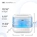 Dreo Humidifiers for Bedroom, 4L Top Fill for Large Room, 36H Runtime, 28 dB Quiet Supersized Cool Mist Air Humidifier for Baby Nursery, Plants, Indoor, Night Light, Easy to Clean & Fill, Blue