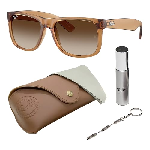 Image of Ray-Ban RB4165 JUSTIN CLASSIC Square Shape Sunglasses for Men with Official Eyewear Kit