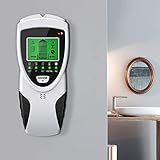 QENWKXZ Stud Finder 5 In 1 High Accuracy Wall Scanner with LCD Display and Audio Alarm Automatic Calibration Portable Electronic Wall Detector for Metal Studs AC Wire Detection(silver)