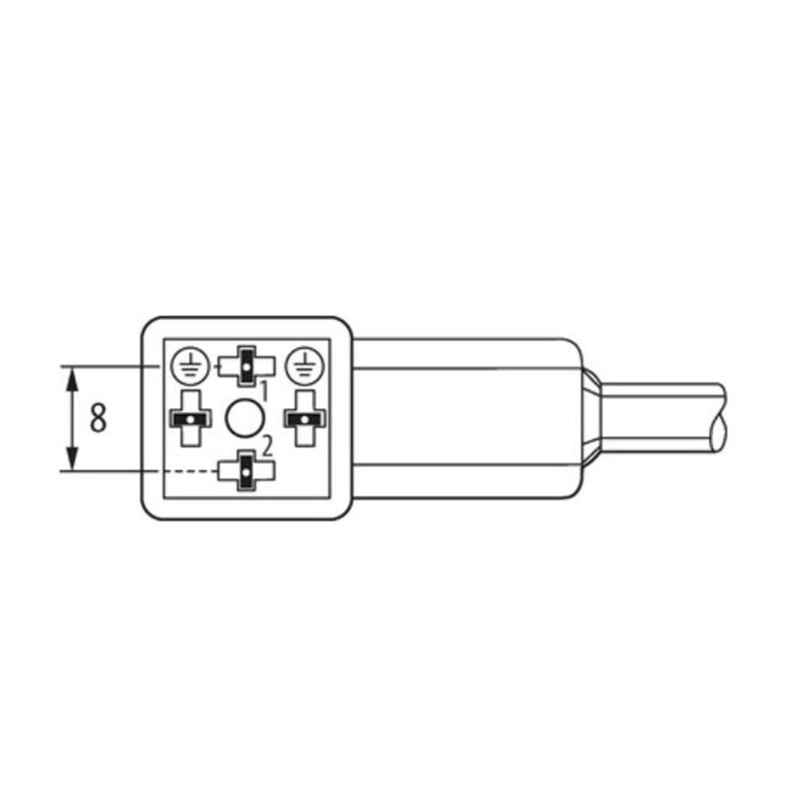 Spina for valvola MSUD 24 V C-8 mm, 7000-80021-6160300, con cavo