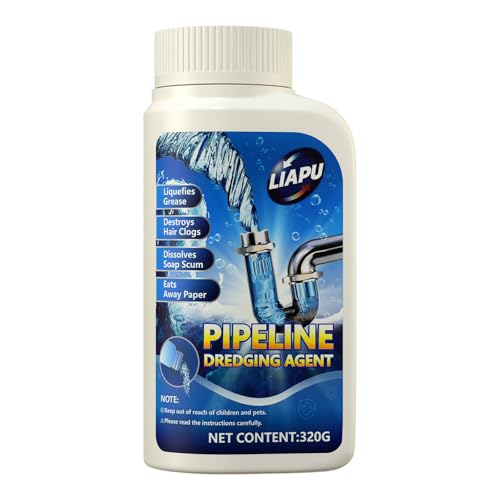 Liapu Drain Clog Remover Pipeline Dredging Agent Powerful Quick Cleaning Drain Toilet Cleaner Tool Unclog Toilet Clog And Kitchen Sink Pipe Unblocker Powder