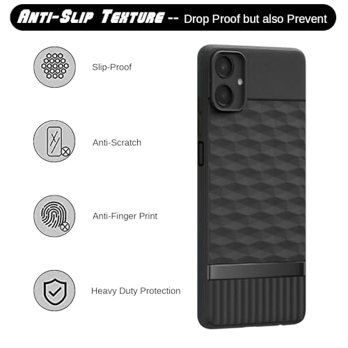 Image of Shockproof Case for Samsung Galaxy A06 5G / A06 4G | Full Camera Protection | TPU Flexible Back Cover for Samsung Galaxy A06 5G / A06 4G (Matte Black)