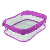 Estojo Baú GG em PVC Cristal - Purple