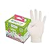 Bayeco - Guantes de un solo uso de Látex - Color Blanco - Ambidiestros - Aptos para el contacto con alimentos - Máxima sensibilidad - Pack dispensador de 30 unidades - Talla S