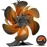 DSBWAN ストーブファン 石油ストーブ 6つブレード エコファン 火力熱炉ファン 電源不要 静音 省エネ 薪ストーブ/暖炉用品 スチール製 ストーブ 熱供給用品 暖房用 防寒対策 温度計付き 空気循環