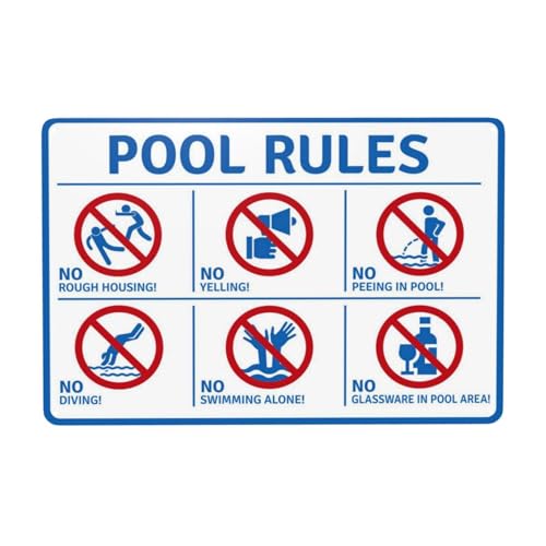 Pool Rules No Rough Housing Yelling Peeing In Pool Diving Swimming Alone and Galssware �T�C�� �x���T�C�� ���g�� �A���~�T�C�� ���^�� �u���L�Ŕ� �r���e�[�W�X�^�C�� 