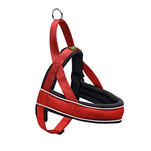 HUNTER RACING Norwegergeschirr, M-L, 60-75 cm, rot/schwarz