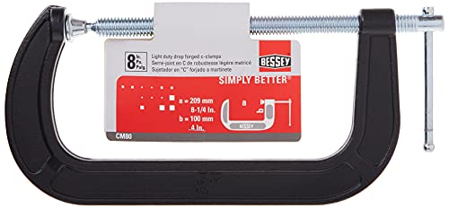Image of BESSEY CM80 Drop Forged, C-Clamp, 8 In.,Black