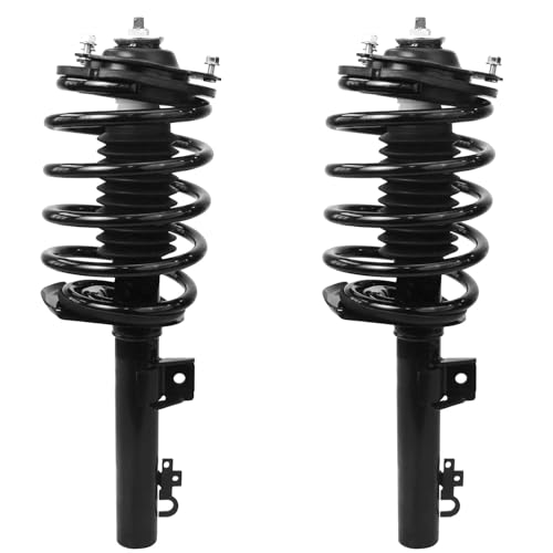 Image of Detroit Axle - Front Struts Kit for Ford 1996-2007 Taurus 1996-2005 Mercury Sable, 2 Struts Coil Spring 4 Outer Inner Tie Rods 2 Boots 1997 1998 1999 2000 2001 2002 2003 2004 Replacement