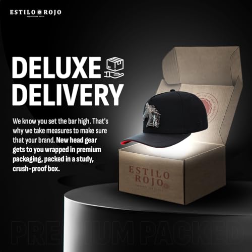 Image of Ferreti Hats FT88 Black Horse Hat for Men & Women - Metal Horse Emblem Hat - Premium Snapback Baseball Cap, Gorra de Gallo para Hombre y Mujer
