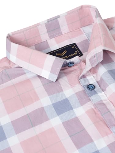 Image of Majestic Man Men Box Checkered Slim Fit Cotton Casual Shirt