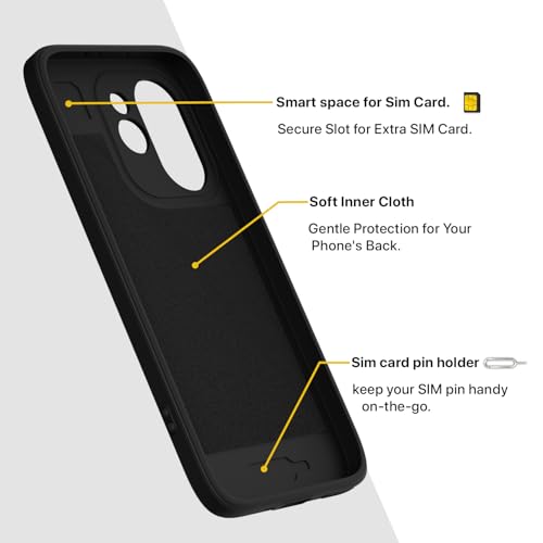 Image of Pikkme Back Cover for Oppo Reno 15 Pro Mini 5G Soft Matte Silicone | Slim Fit | Mag-Safe Design (Mag-Safe Not Support) Camera Protection Bumper Case (Black)