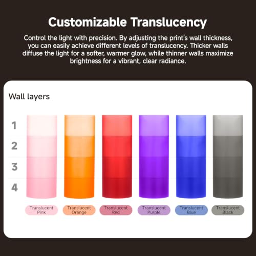 Image of ANYCUBIC PLA 3D Printer Filament 1.75mm, Translucent Orange, 1KG