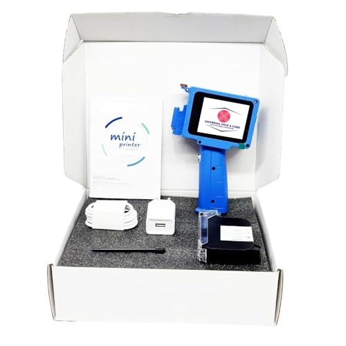 Image of Universal Pack & Code Mini Inkjet Printer with Cartridge - Handheld Batch Coding Machine for Date, Logo, Number & Label Printing | Portable TIJ Printer for Plastic, Metal, Wood, Boxes