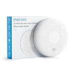 Meross Détecteur de Fumée et de Monoxyde de Carbone, Détecteur Combiné avec Pile de 10 Ans, Sirène Puissante, Auto-Vérification et Bouton de Test, Alarme de Fumée et de CO Certifié EN14604 et EN50291