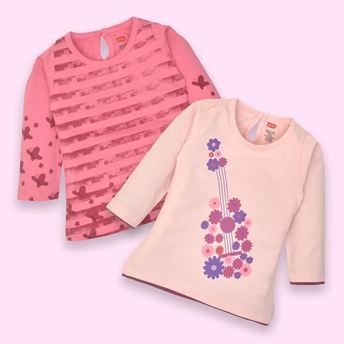 Image of LuvLap Baby Girls 100% Cotton Full Sleeve Girls Top Pack of 4