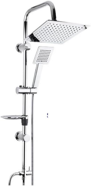 Modern Shower System Set, Top Shower Head and Hand Shower, Brass Router, Stainless Steel, ABS Soap Dispenser (CKKROM DUBAI)
