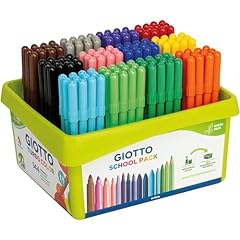 GIOTTO Turbo Color - Confezione per la Scuola da 144 Pennarelli a Punta Fine, 2.8mm, 12 Colori Assortiti