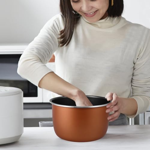 PRETYZOOM Aroma Rice Cooker Pot Replacement 4L Instant Slow Cooking Pot Inner Aluminium Steamer Pot Electric Rice Cooker Inside Pot Alloy Cake Baking Bowl - Image 2