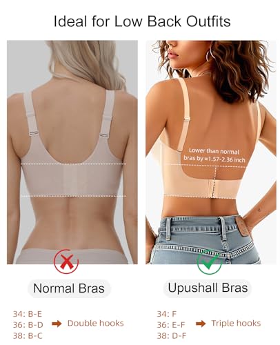 Backless Bra Halter Low Back Bras for Women Underwire Padded Support Bra with Convertible Straps2