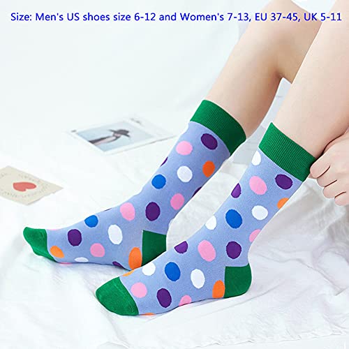 Drasex Men's Funky Colorful Dress Socks Novelty Funny Fancy Dots Patterned Crew Casual Crazy Socks For Men #TOP1