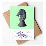 Dimensions : 14,6 x 9,8 cm Cartes de vœux vierges en plâtre Chevalier Cheval Chess Pieces Welcome Back