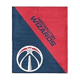 Northwest NBA Washington Wizards Halftone Silk Touch Throw Blanket, Ultra Soft Plush Polyester, Lightweight Warm Decorative Fan Gift, 46 x 60 in