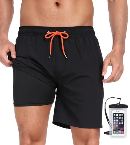 Fasker Mens Swim Trunks with Compression Liner 7