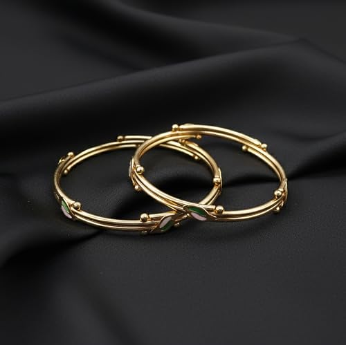 Image of Gold Plated Heart Bangle Bracelet, Twisted Rope Design with Black and Crystal Accent, Adjustable Cuff Style, Fashion Jewelry for Women