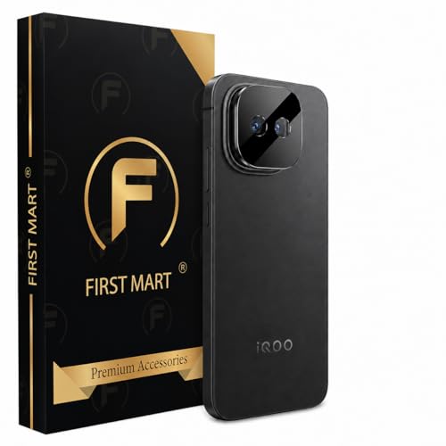 Image of FIRST MART Black Camera Lens Protector for iQOO 15R | 9H Tempered Glass, HD Clear, Scratch Resistant, Anti-Fingerprint, Case-Friendly | Pack of 1