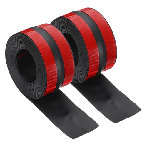 Image of uxcell 126 inchx1.5 inch Caulk Tape Waterproof Tape Not Go Moldy Self Adhesive Shower Tape Caulk Strips for Kitchen Countertop,Bathroom Toilet Floor Black 2Pcs