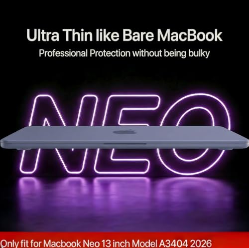 Funda MacBook Neo 13 A3404 carcasa rígida gris y protector teclado lavable para portátil 6