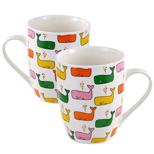 Tazas Set 2 Tazas 11Cm 360Ml Loza Kids - Benetton En Oferta Set De 2 Tazas Mug Infantil, Con Impresiones Coloridas, 11 Cm, 360 Ml.